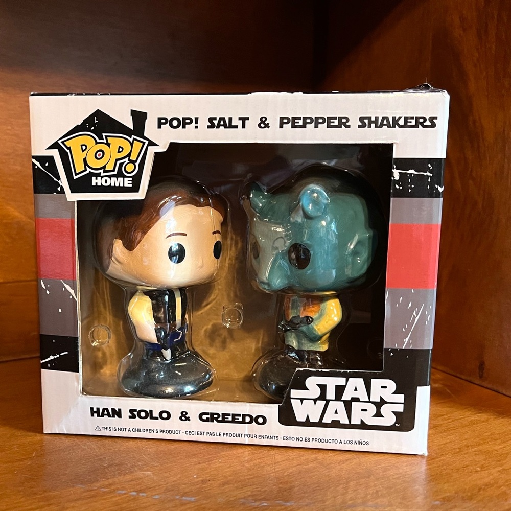 Han Solo and Greedo Funko Pop Salt and Pepper Shakers Smuggler’s Bounty, New